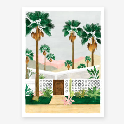 schönes Poster Illustration Palmen Urlaub Pastell Palm Spring All the ways to say